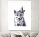 Party Fox by Kareena Harris on GIANT ART - black mixed media