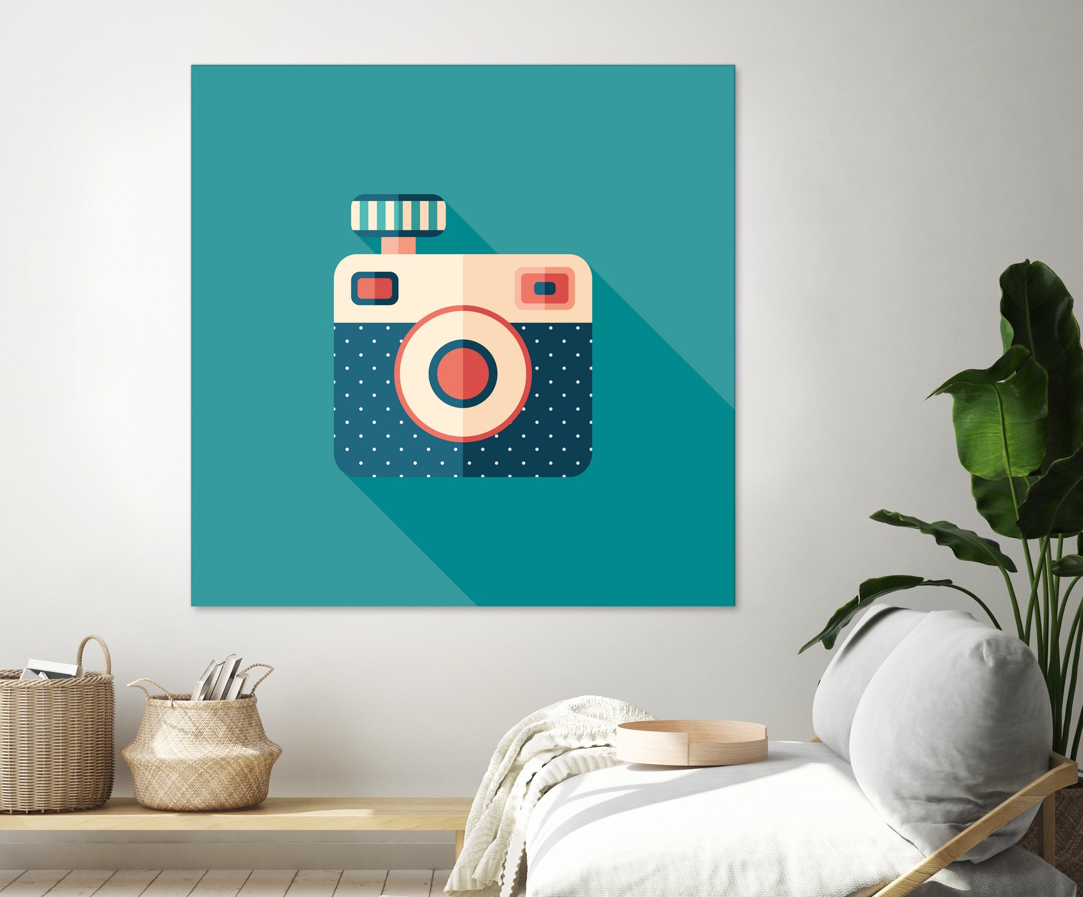 Hipster Camera by Yury Velikanov on GIANT ART - white vector illustration