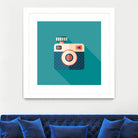 Hipster Camera by Yury Velikanov on GIANT ART - white vector illustration