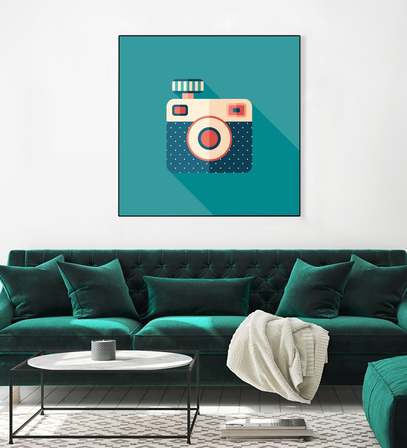 Hipster Camera by Yury Velikanov on GIANT ART - white vector illustration