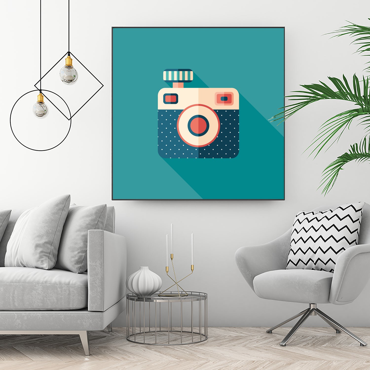 Hipster Camera by Yury Velikanov on GIANT ART - white vector illustration