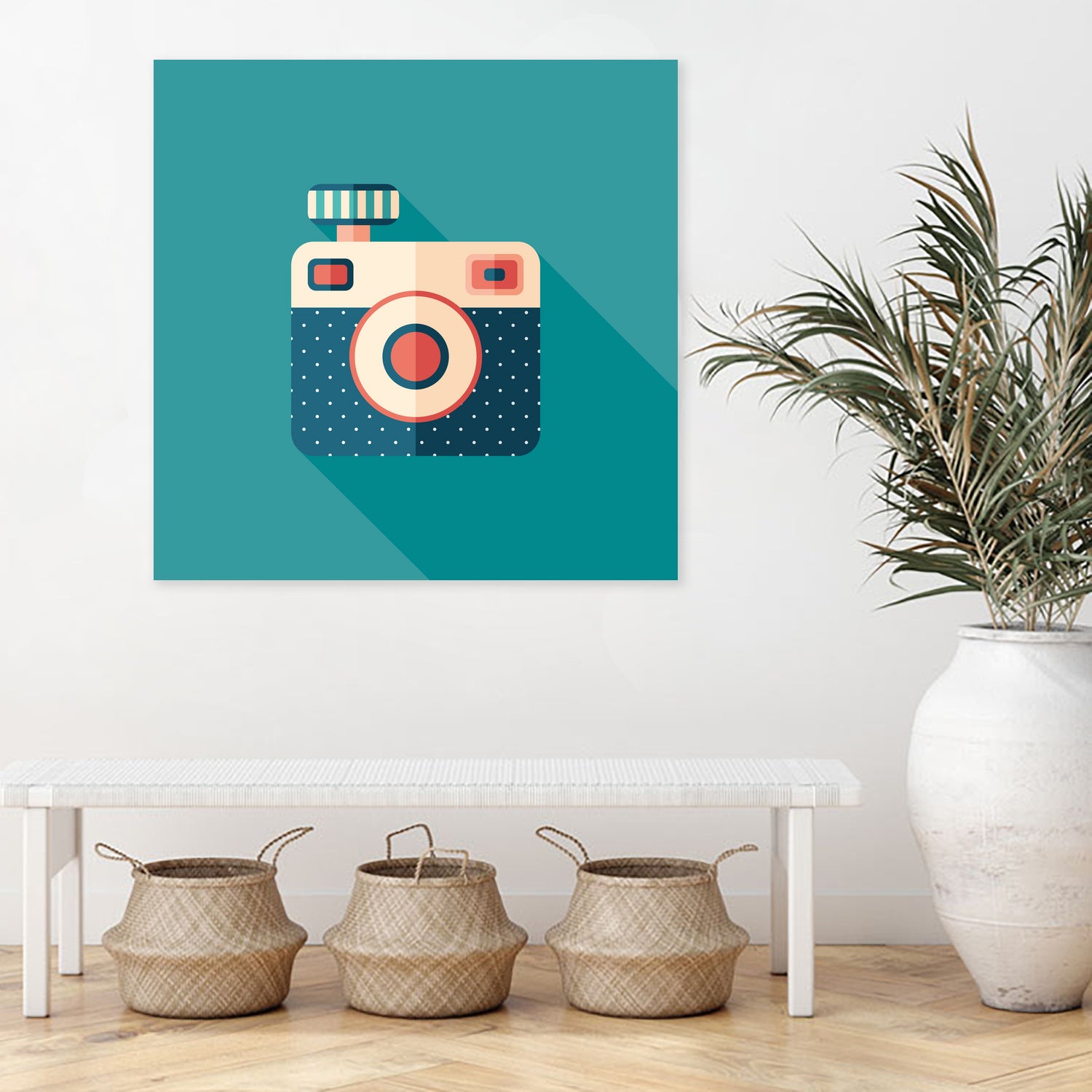 Hipster Camera by Yury Velikanov on GIANT ART - white vector illustration