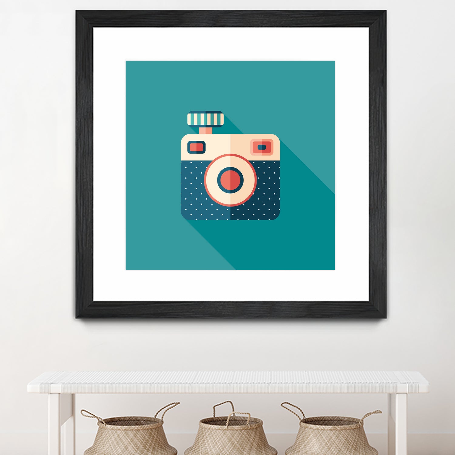 Hipster Camera by Yury Velikanov on GIANT ART - white vector illustration