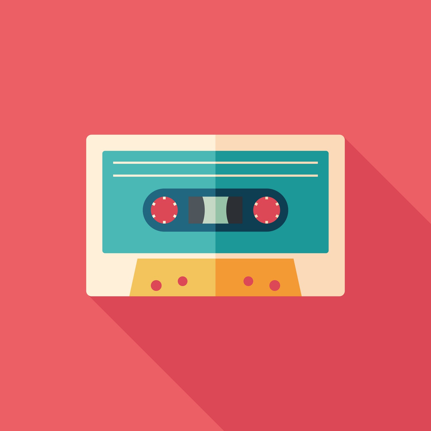 Audio Cassette by Yury Velikanov on GIANT ART - white vector illustration