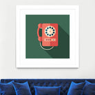 Vintage Red Telephone by Yury Velikanov on GIANT ART - white vector illustration