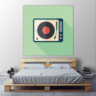 Vintage Turntable by Yury Velikanov on GIANT ART - white vector illustration