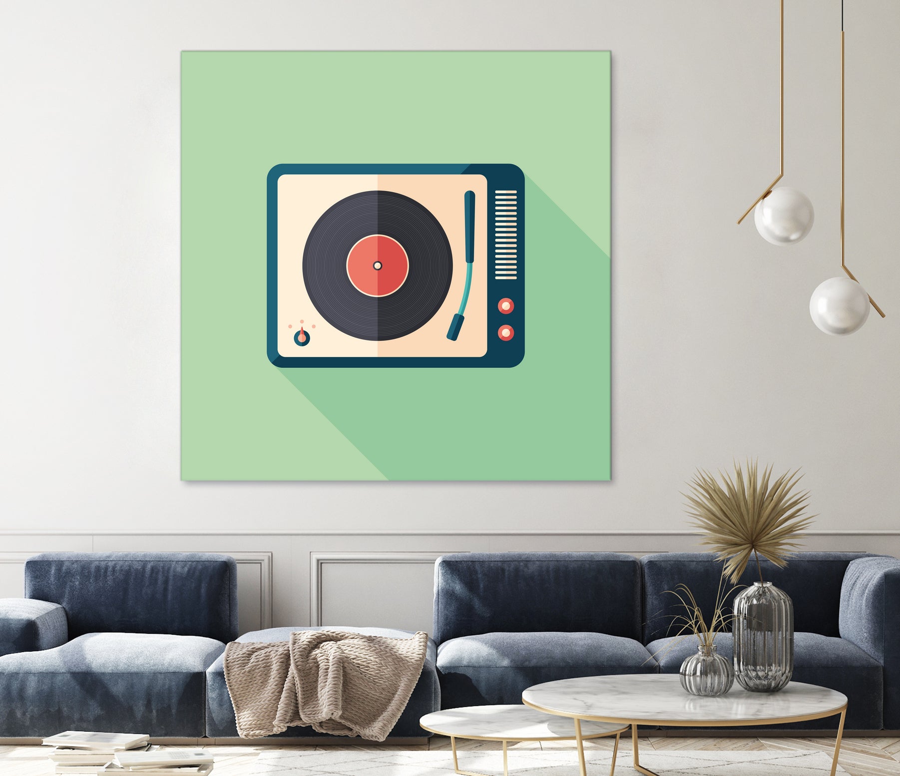 Vintage Turntable by Yury Velikanov on GIANT ART - white vector illustration