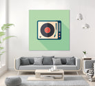 Vintage Turntable by Yury Velikanov on GIANT ART - white vector illustration