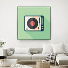 Vintage Turntable by Yury Velikanov on GIANT ART - white vector illustration