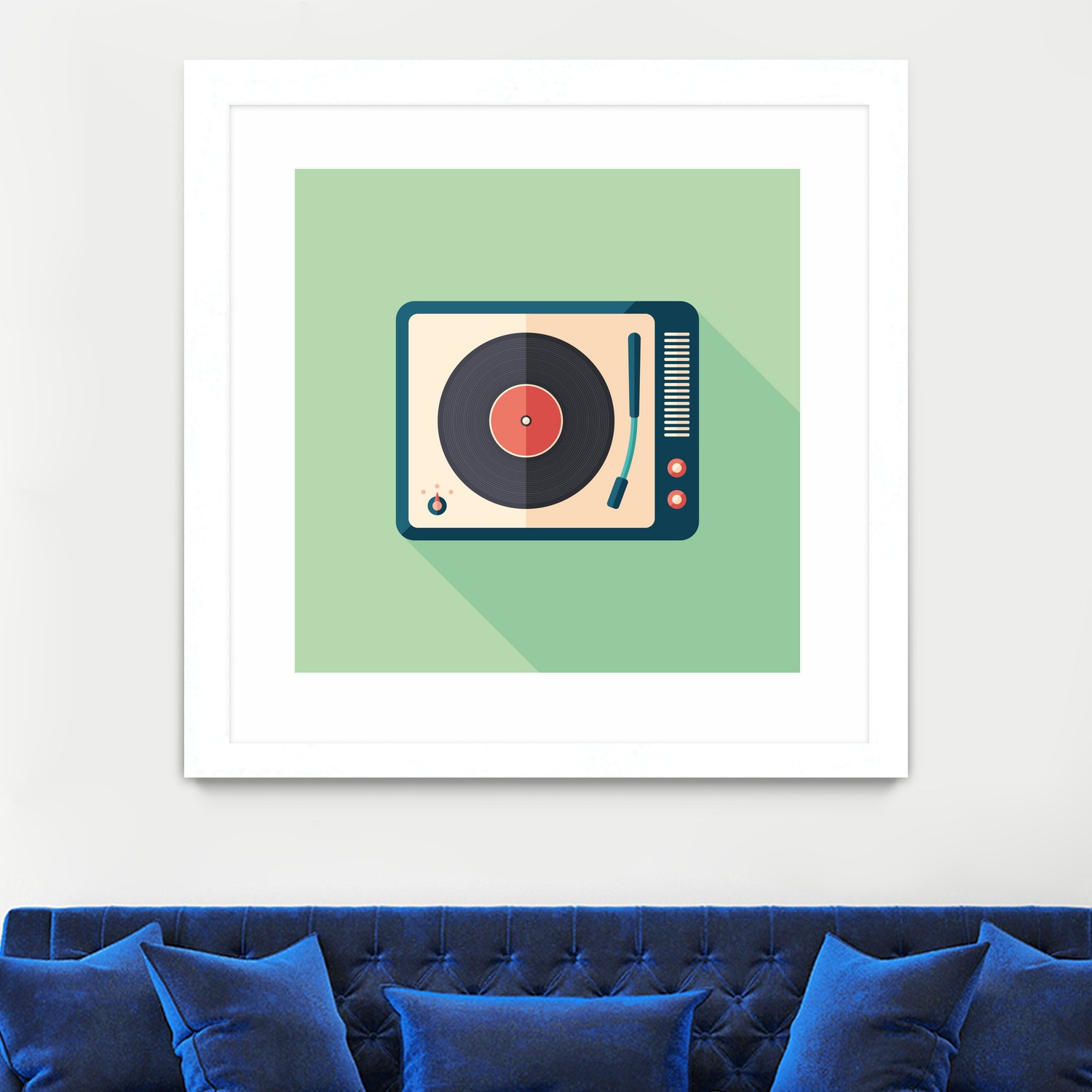 Vintage Turntable by Yury Velikanov on GIANT ART - white vector illustration