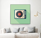 Vintage Turntable by Yury Velikanov on GIANT ART - white vector illustration