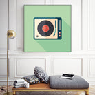 Vintage Turntable by Yury Velikanov on GIANT ART - white vector illustration