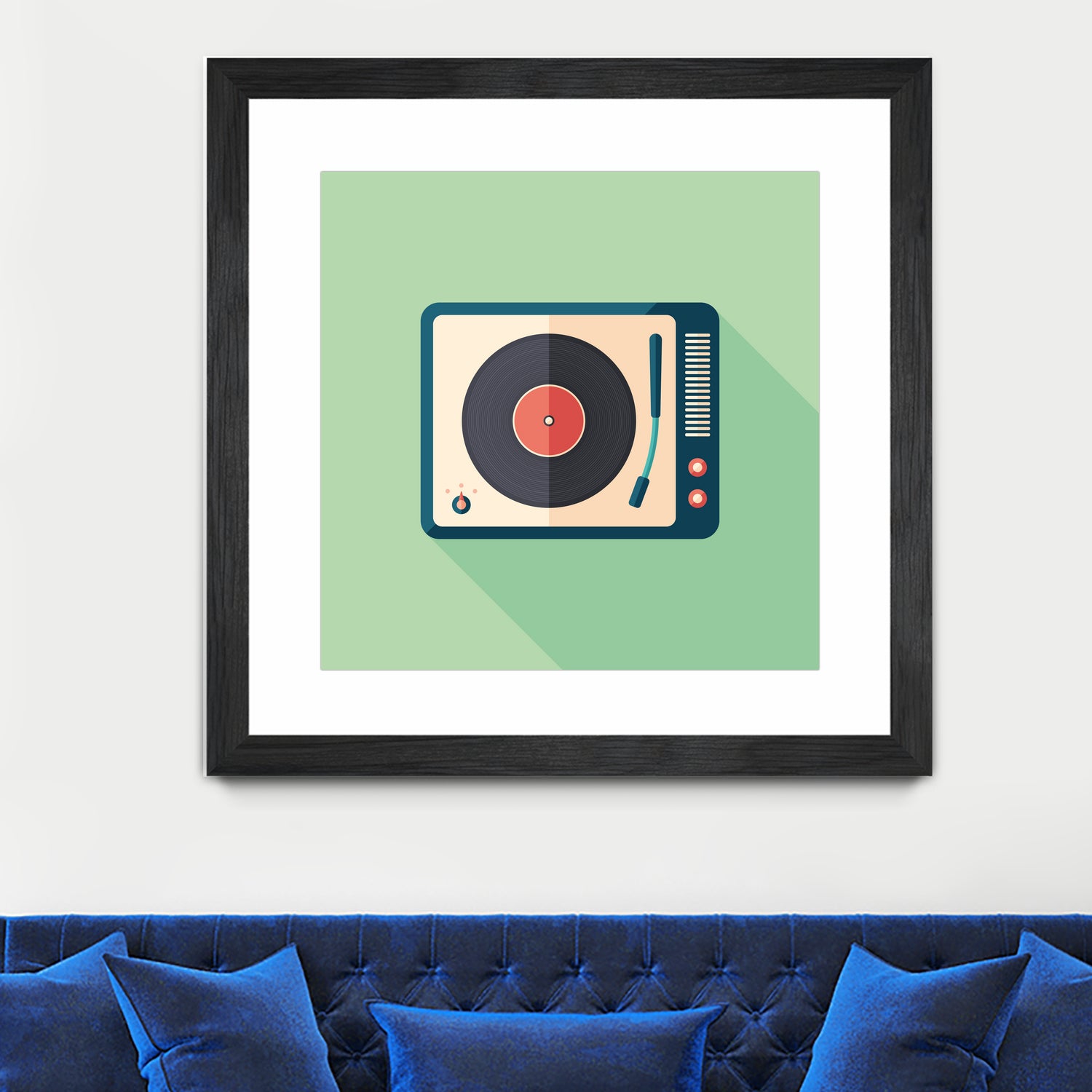 Vintage Turntable by Yury Velikanov on GIANT ART - white vector illustration