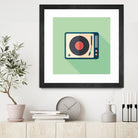 Vintage Turntable by Yury Velikanov on GIANT ART - white vector illustration