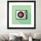 Vintage Turntable by Yury Velikanov on GIANT ART - white vector illustration