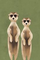 Meerkats by Dieter Braun on GIANT ART - green digital painting