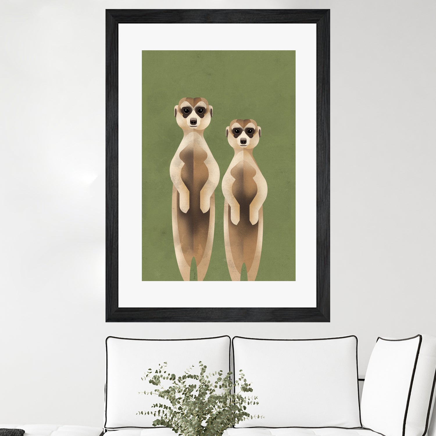 Meerkats by Dieter Braun on GIANT ART - green digital painting