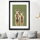 Meerkats by Dieter Braun on GIANT ART - green digital painting