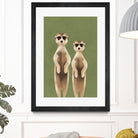 Meerkats by Dieter Braun on GIANT ART - green digital painting