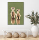 Meerkats by Dieter Braun on GIANT ART - green digital painting