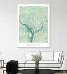 Washington Map Blue by Hubert Roguski on GIANT ART - blue digital painting