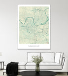 Nashville Map Blue by Hubert Roguski on GIANT ART - blue digital painting