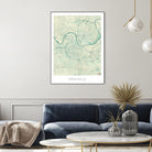 Nashville Map Blue by Hubert Roguski on GIANT ART - blue digital painting