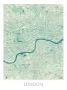 London Map Blue by Hubert Roguski on GIANT ART - blue digital painting