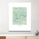 London Map Blue by Hubert Roguski on GIANT ART - blue digital painting