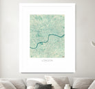 London Map Blue by Hubert Roguski on GIANT ART - blue digital painting