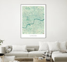 London Map Blue by Hubert Roguski on GIANT ART - blue digital painting