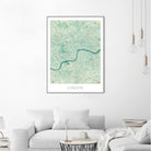 London Map Blue by Hubert Roguski on GIANT ART - blue digital painting