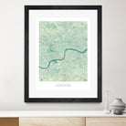 London Map Blue by Hubert Roguski on GIANT ART - blue digital painting