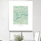 London Map Blue by Hubert Roguski on GIANT ART - blue digital painting