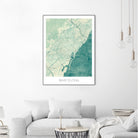 Barcelona Map Blue by Hubert Roguski on GIANT ART - blue digital painting