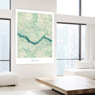 Seoul Map Blue by Hubert Roguski on GIANT ART - blue digital painting