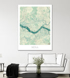 Seoul Map Blue by Hubert Roguski on GIANT ART - blue digital painting