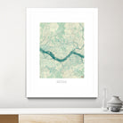 Seoul Map Blue by Hubert Roguski on GIANT ART - blue digital painting