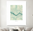 Seoul Map Blue by Hubert Roguski on GIANT ART - blue digital painting