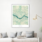 Seoul Map Blue by Hubert Roguski on GIANT ART - blue digital painting