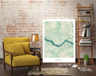 Seoul Map Blue by Hubert Roguski on GIANT ART - blue digital painting