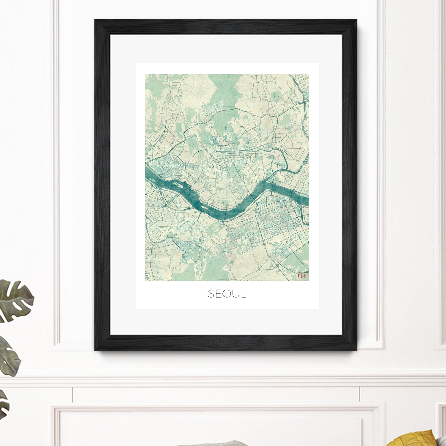 Seoul Map Blue by Hubert Roguski on GIANT ART - blue digital painting