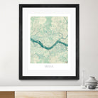 Seoul Map Blue by Hubert Roguski on GIANT ART - blue digital painting