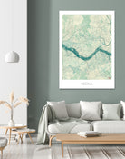 Seoul Map Blue by Hubert Roguski on GIANT ART - blue digital painting