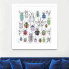 Colorful bugs by Maria Bakueva on GIANT ART - white mixed media