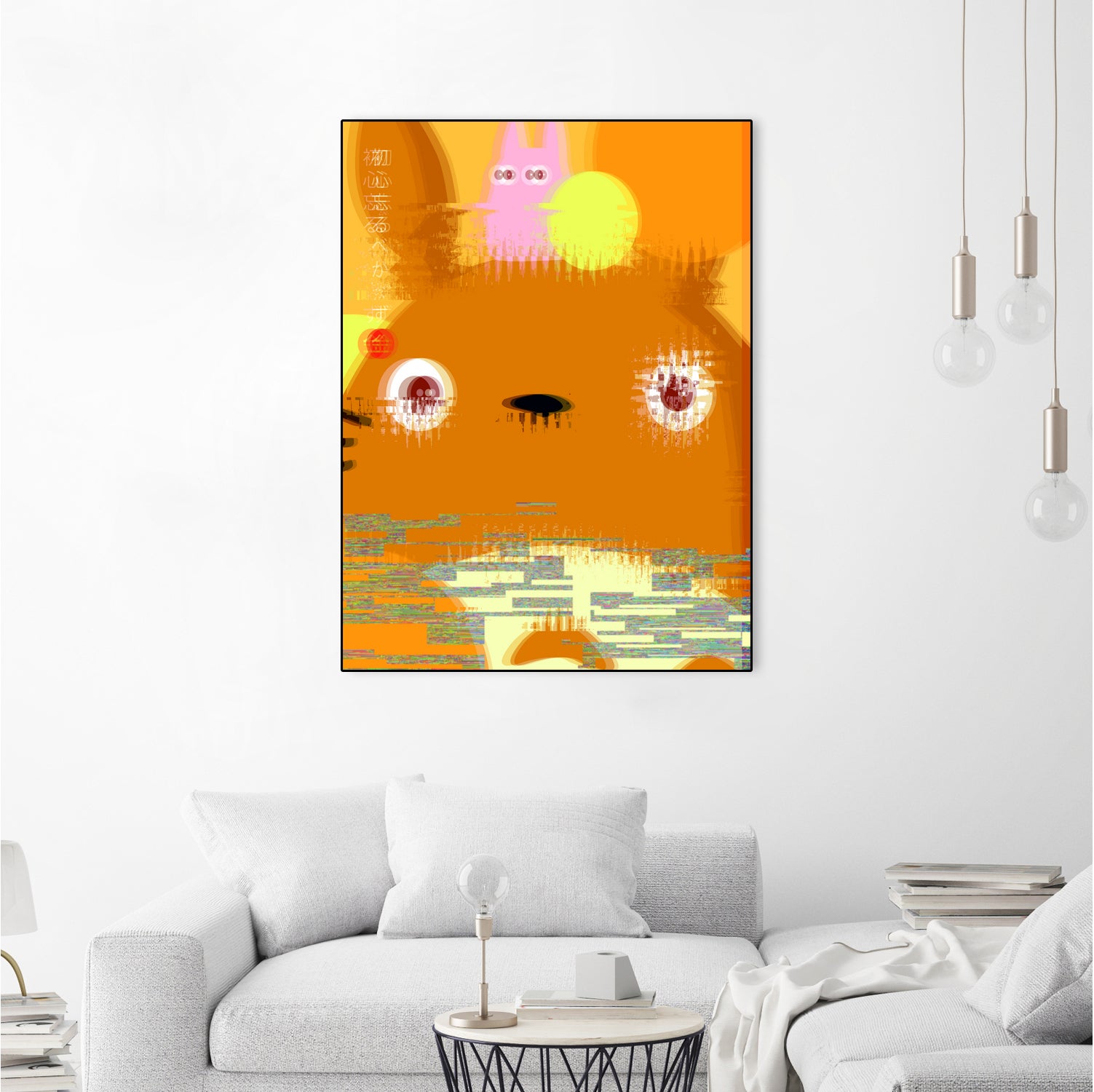 Miyazaki Glitch - Totoro (color) by Hyo Kim on GIANT ART - orange digital painting