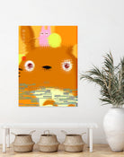 Miyazaki Glitch - Totoro (color) by Hyo Kim on GIANT ART - orange digital painting
