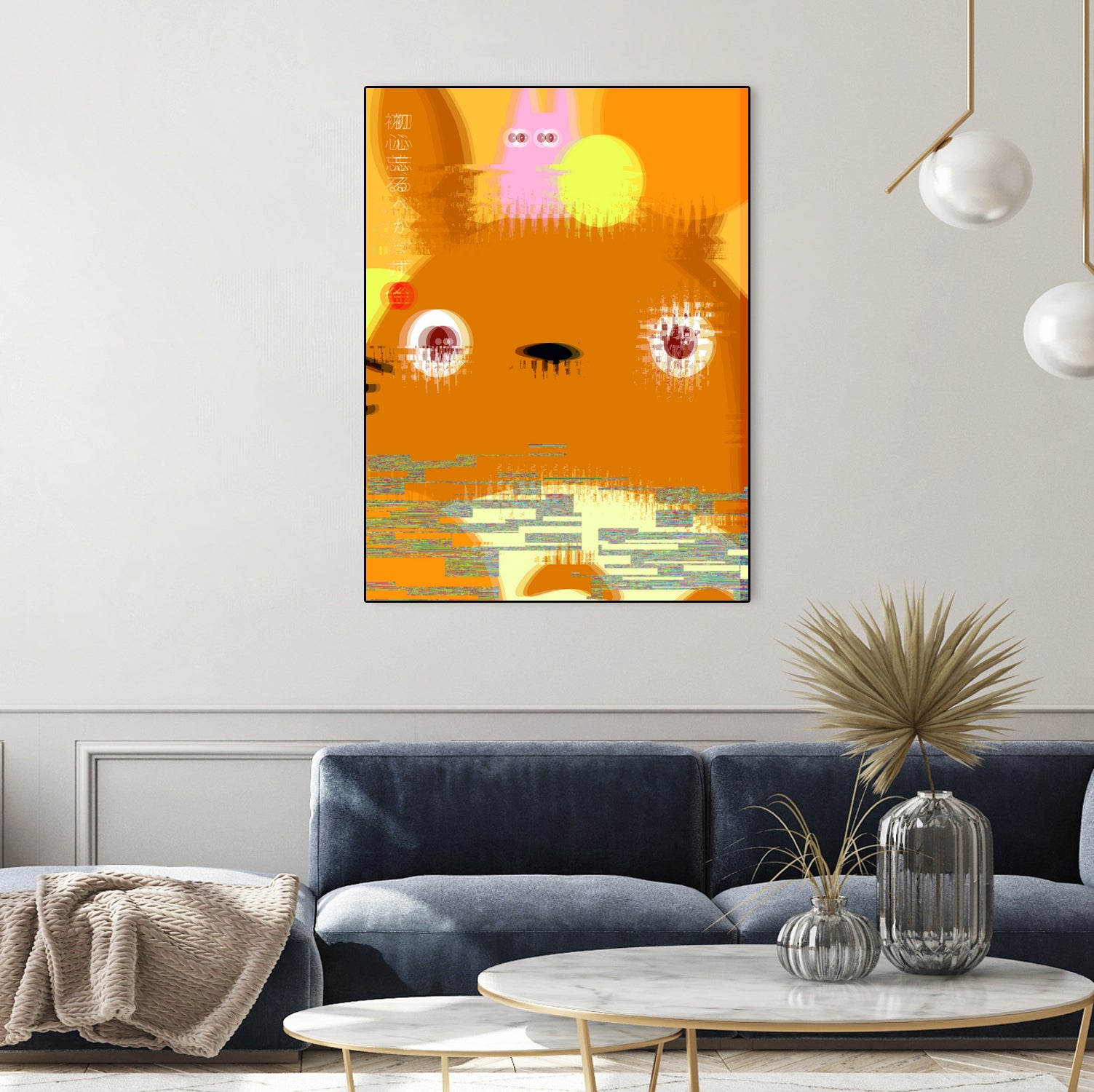 Miyazaki Glitch - Totoro (color) by Hyo Kim on GIANT ART - orange digital painting