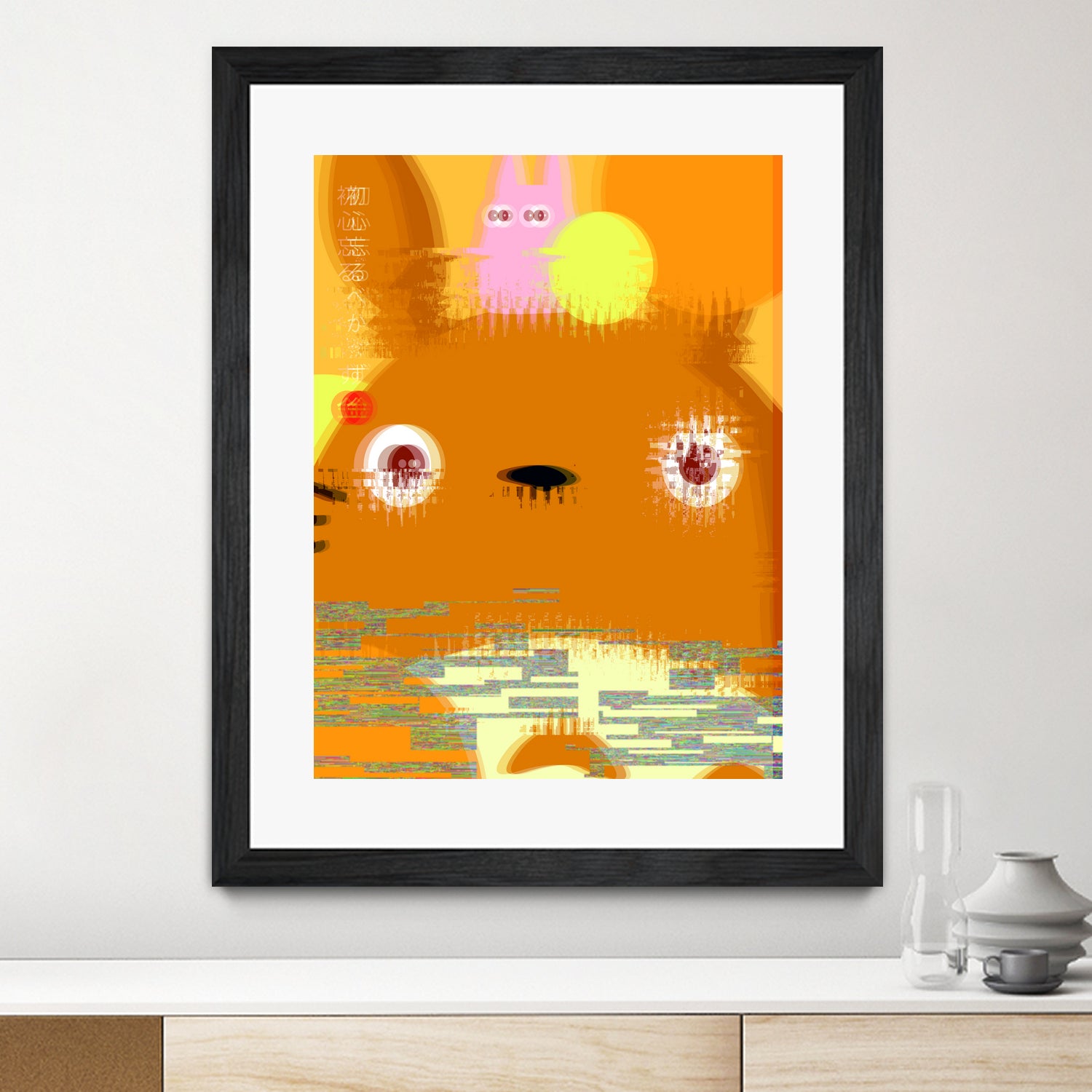 Miyazaki Glitch - Totoro (color) by Hyo Kim on GIANT ART - orange digital painting