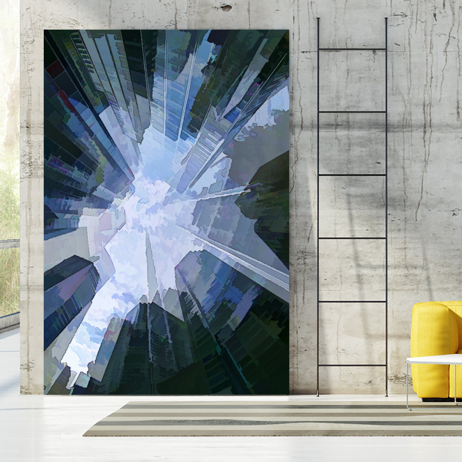 Glass Ceiling Shattered by Randy Witte on GIANT ART - blue digital painting